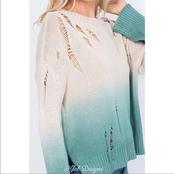 ❤️LAST! Soft Ombré Distressed Sweater! - Picture 6 of 6